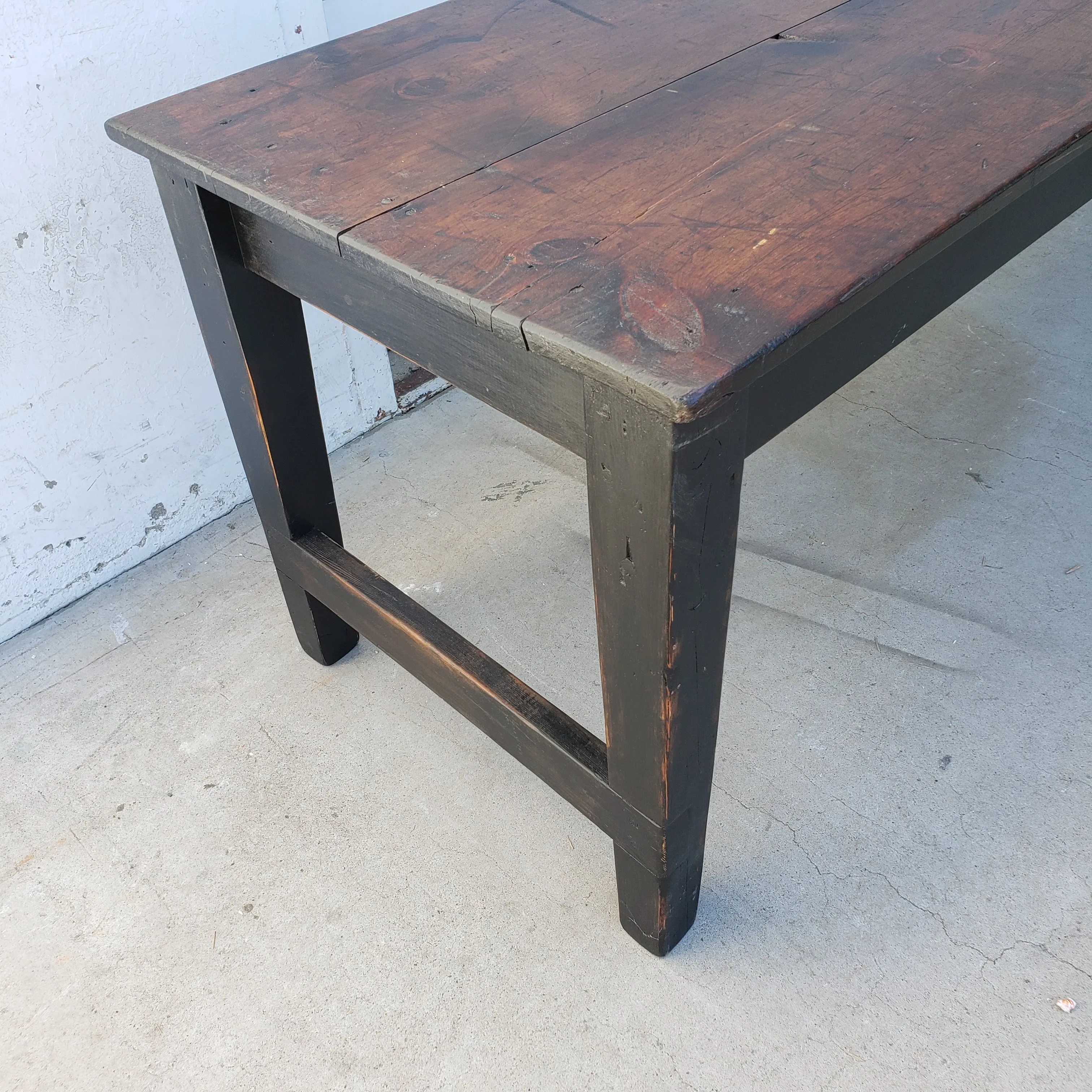 11 Foot Wooden Harvest Dining Table
