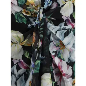 Dolce & Gabbana Long flower chiffon Dress