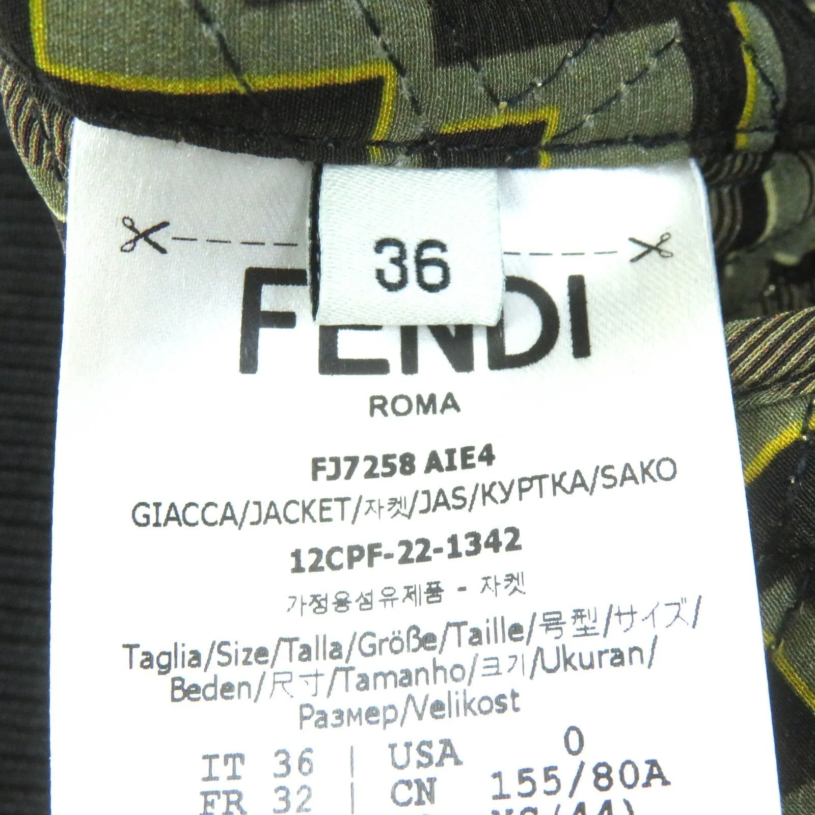 Fendi Versace F Logo Baroque Silk Blouson Jacket