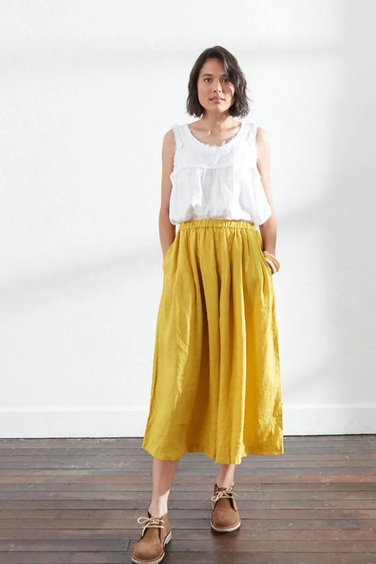 Montaigne Solid linen culottes