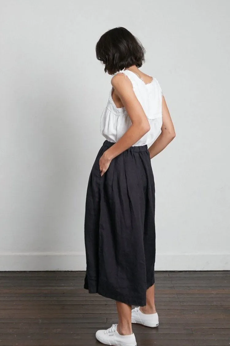 Montaigne Solid linen culottes