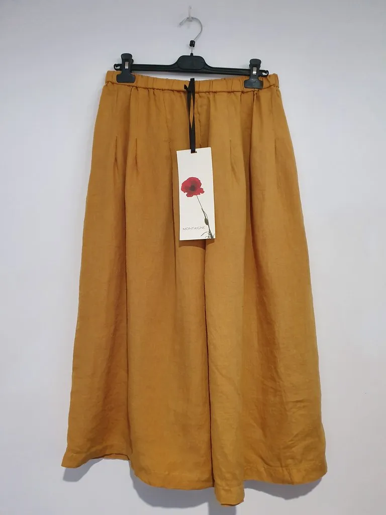 Montaigne Solid linen culottes