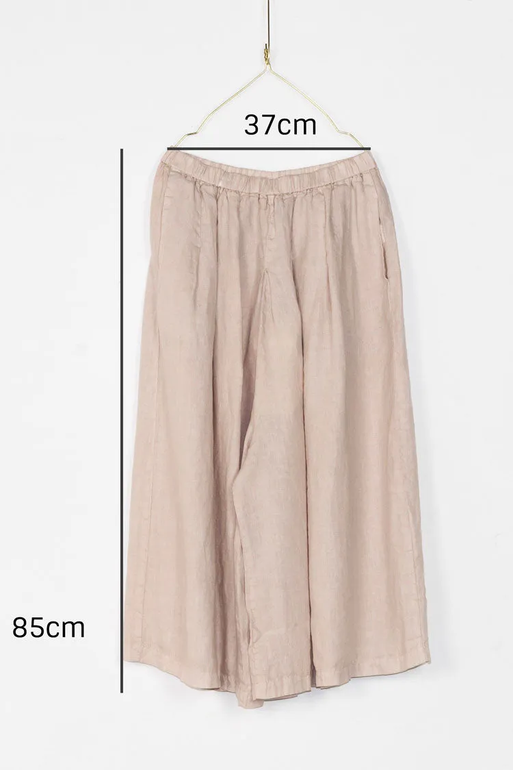 Montaigne Solid linen culottes