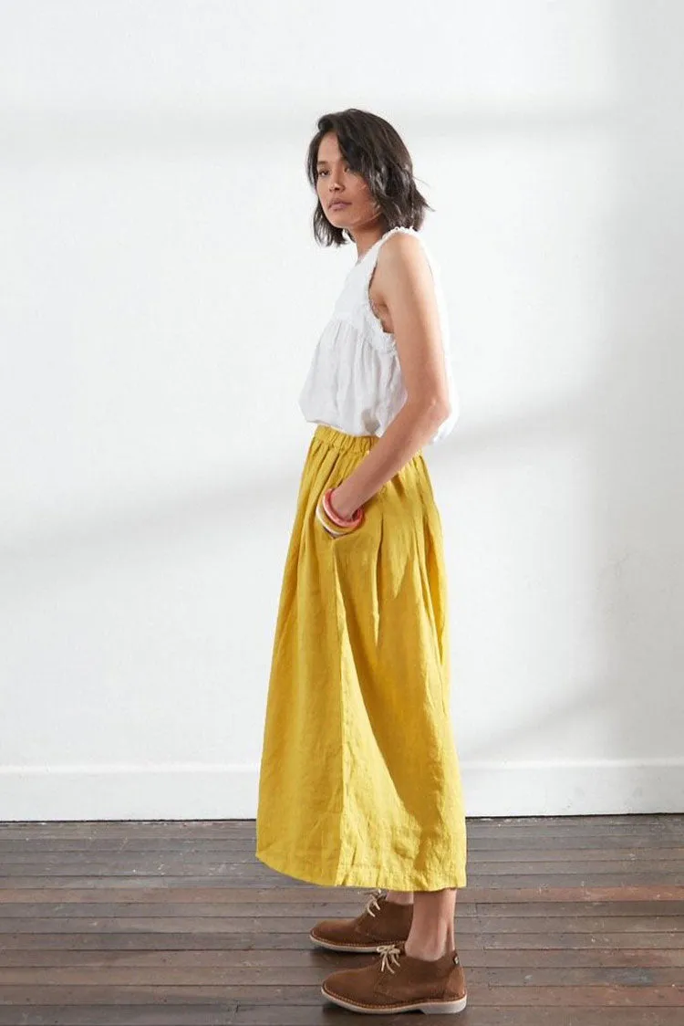 Montaigne Solid linen culottes