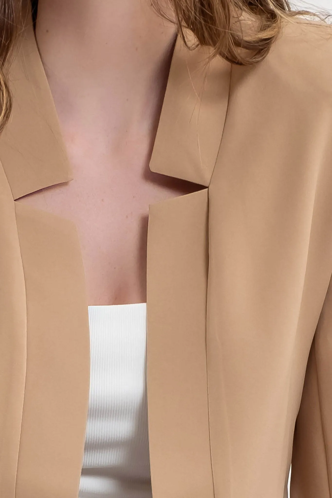 NOTCH COLLAR LONG SLEEVE BLAZER