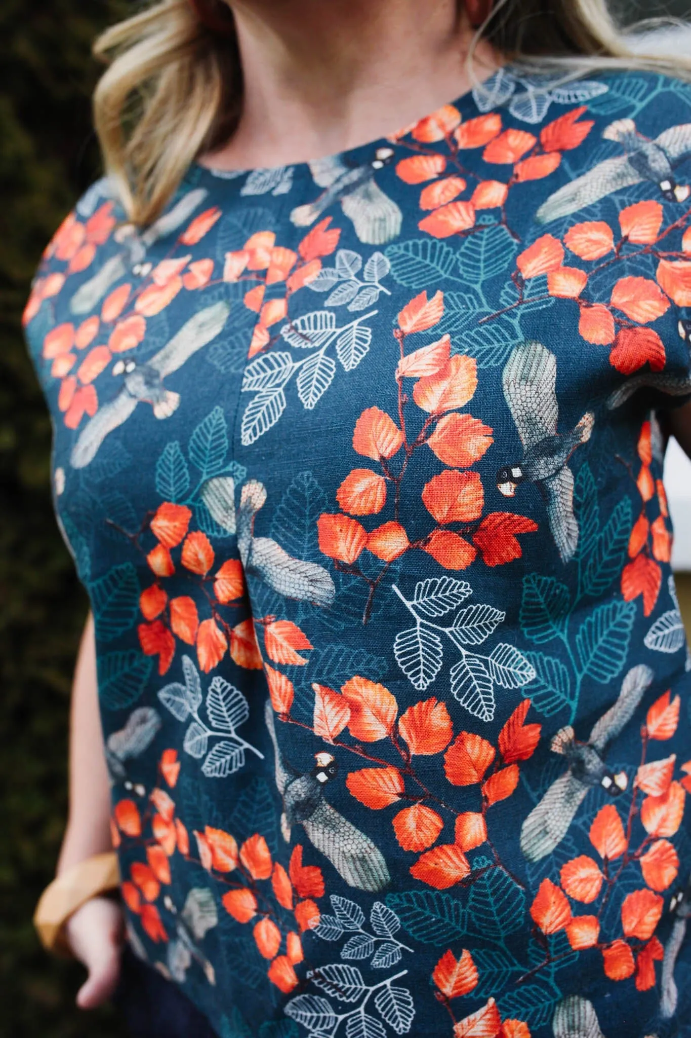 Pure Linen Mini Pleat Top - Turning Fagus