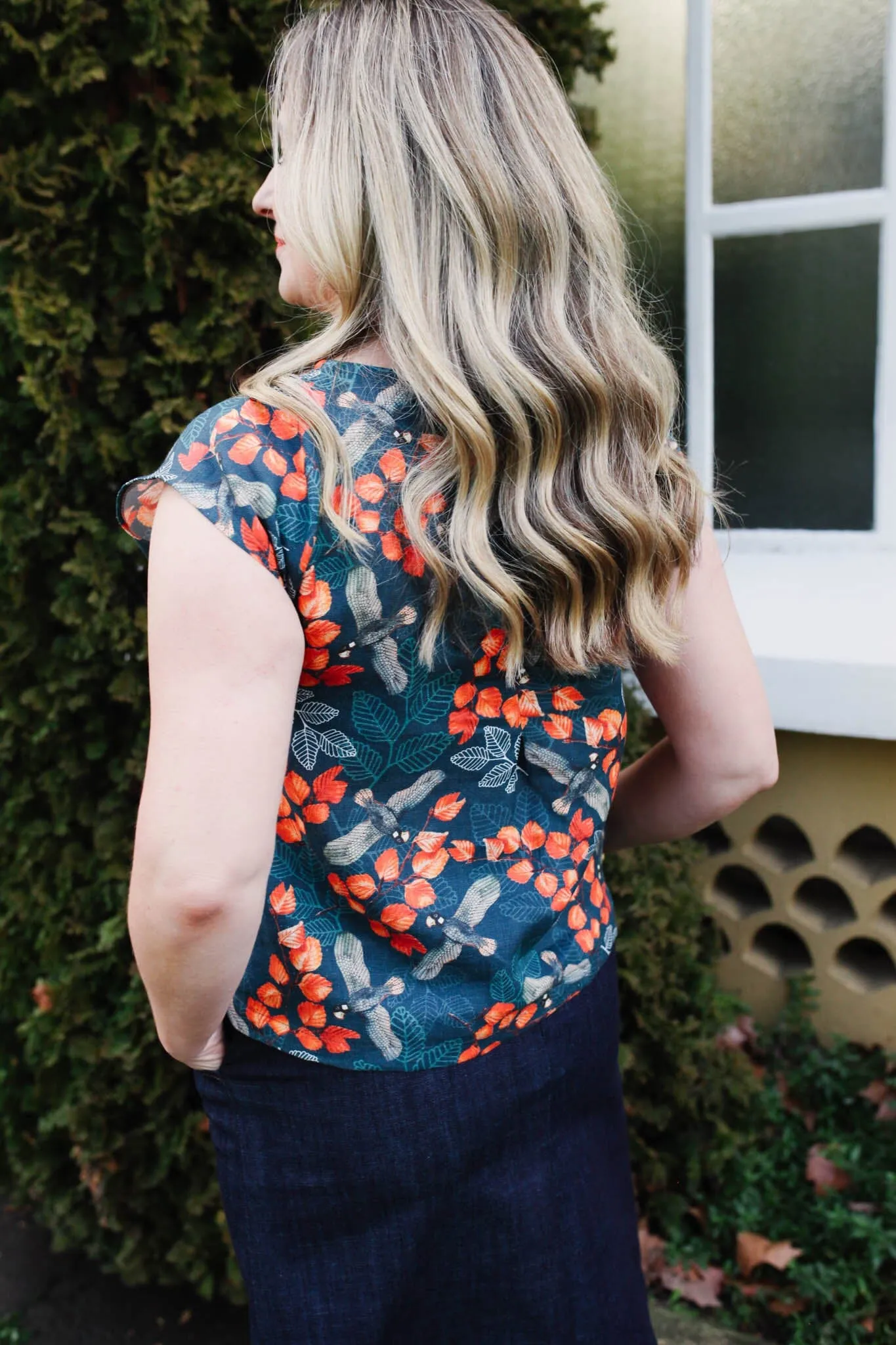 Pure Linen Mini Pleat Top - Turning Fagus