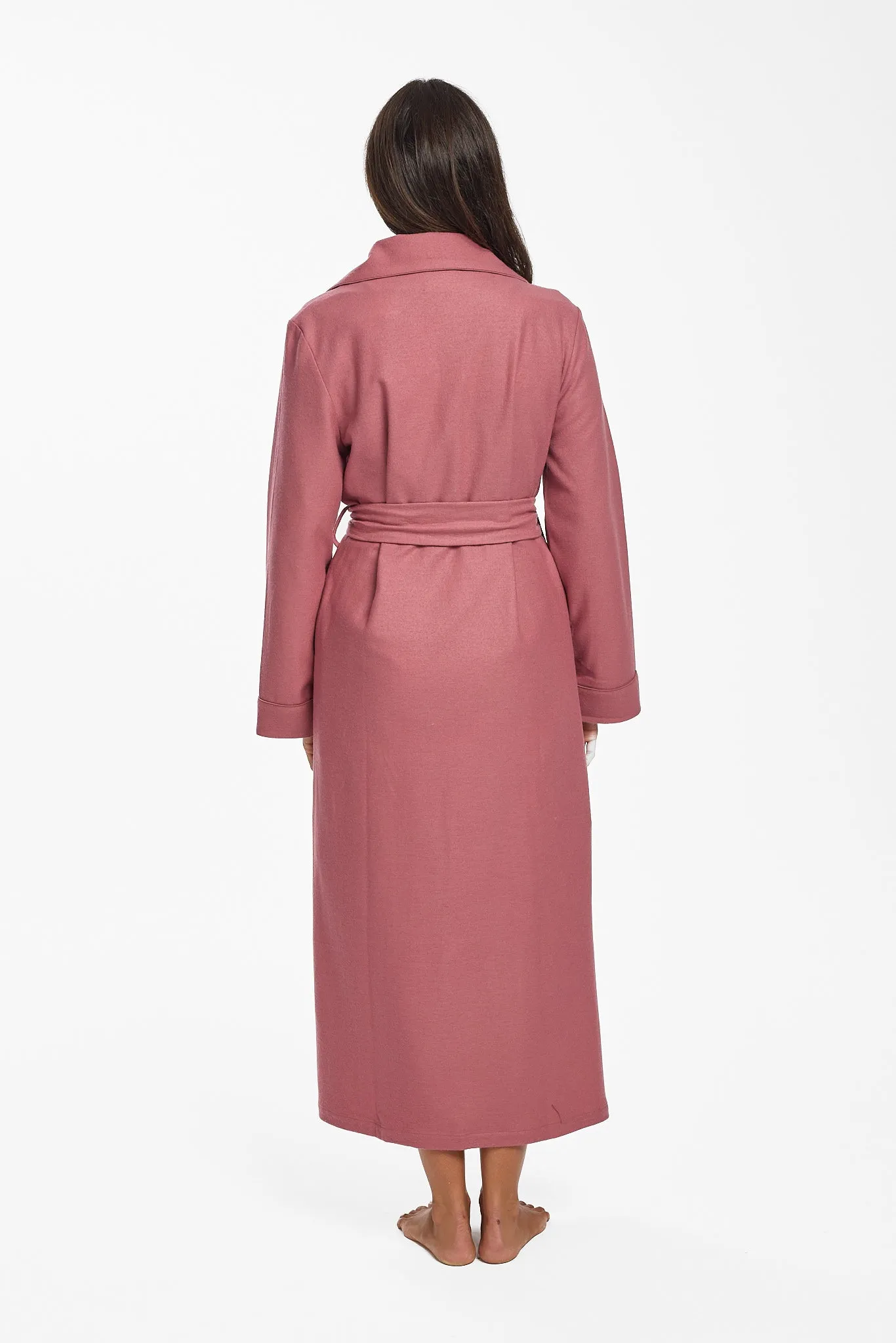Pure Wool Robe Antique Rose
